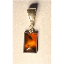St Silver Baltic Amber Pendant