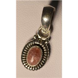 St Silver Gemstone Pendant