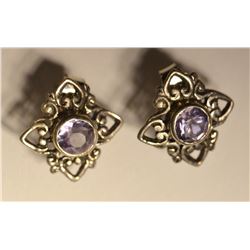 Sterling Silver Amethyst Earrings