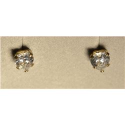 9K Gold Cubic Zirconia Heart-shaped Earrings