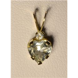 10kt Gold Aquamarine Pendant