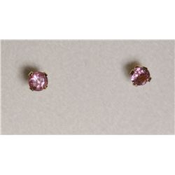 10kt Gold Pink Tourmaline Earrings
