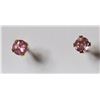 Image 2 : 10kt Gold Pink Tourmaline Earrings