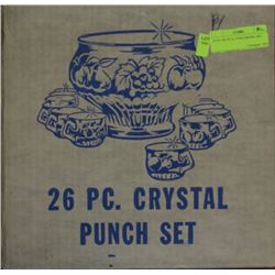 26 PC CRYSTAL PUNCHBOWL SET
