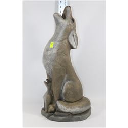 HOWLING WOLF & PUP STATUETTE