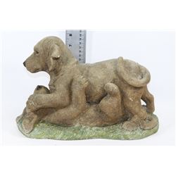 DOGS PLAYING STATUETTE