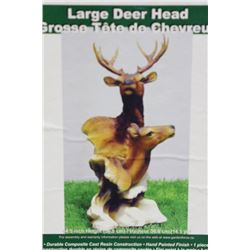 LARGE DEER HEAD ORNAMENT