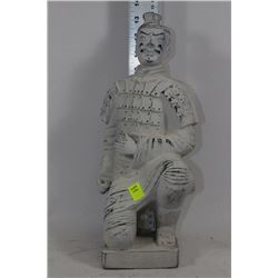 TERRA COTTA KNEELING WARRIOR REPLICA STATUETTE
