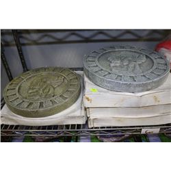 SET OF 6 STONE STYLE CIRCULAR WALL HANGINGS