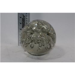 DECORATIVE GLASS BALL PAPERWEIGHT