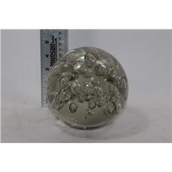 DECORATIVE GLASS BALL PAPERWEIGHT