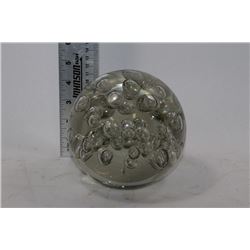 DECORATIVE GLASS BALL PAPERWEIGHT