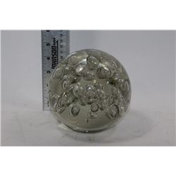 DECORATIVE GLASS BALL PAPERWEIGHT