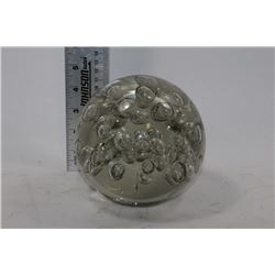 DECORATIVE GLASS BALL PAPERWEIGHT