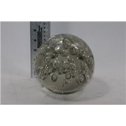 DECORATIVE GLASS BALL PAPERWEIGHT