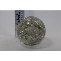 DECORATIVE GLASS BALL PAPERWEIGHT