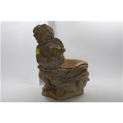CHERUB WITH HARP PLANT POT