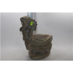 CHERUB WITH TAMBORINE PLANT POT