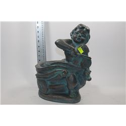 CHERUB WITH VIOLIN PLANT POT
