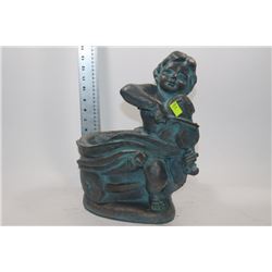 CHERUB WITH VIOLIN PLANT POT
