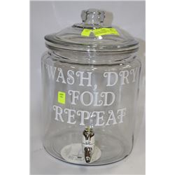 WASH DRY FOLD REPEAT 2 GALLON DRINK DISPENSER