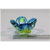 Image 1 : BLUE & GREEN ART GLASS DISH