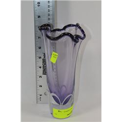 PURPLE ART GLASS VASE