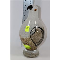 ART GLASS BIRD ORNAMENT