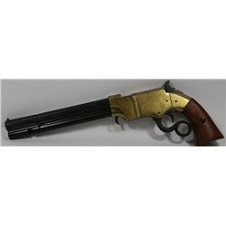 BLACK BRASS & WOOD LEVER ACTION PISTOL