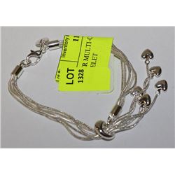 SILVER MULTI-CHAIN "SLIP-KNOT" BRACELET