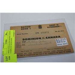WWII FOOD RATION BOOKS ALMOST COMPLETE WITH FOOD
