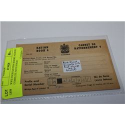 WWII FOOD RATION BOOKS ALMOST COMPLETE WITH FOOD