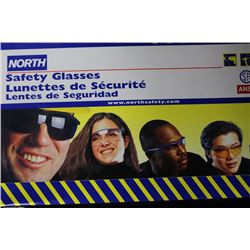 CASE OF 10 NORTH SAFETY GLASSES - GREY/AMBER