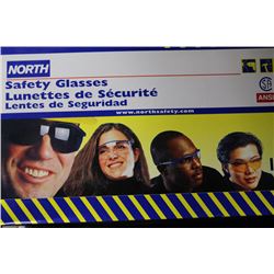 CASE OF 10 NORTH SAFETY GLASSES - GREY/AMBER