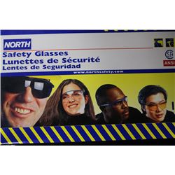 CASE OF 10 NORTH SAFETY GLASSES - GREY/AMBER