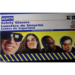 CASE OF 10 NORTH SAFETY GLASSES - GREY/AMBER
