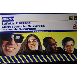 CASE OF 10 NORTH SAFETY GLASSES - GREY/AMBER