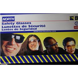 CASE OF 10 NORTH SAFETY GLASSES - GREY/AMBER