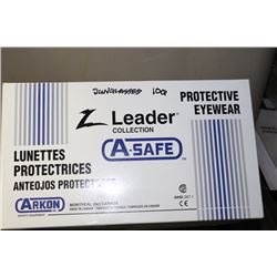 CASE OF 10 PAIRS OF SAFETY GLASSES - BLACK/SMOKE