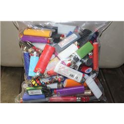 BAG OF ASSORTED LIGHTERS