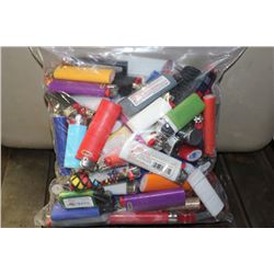 BAG OF ASSORTED LIGHTERS