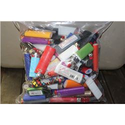 BAG OF ASSORTED LIGHTERS