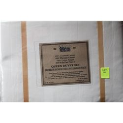 100% COMBED COTTON 600 THREAD COUNT QUEEN DUVET