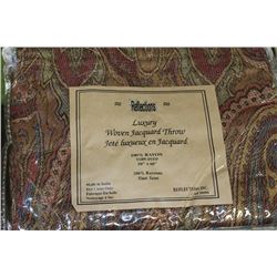100% RAYON LUXURY WOVEN JACQUARD THROW