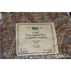 100% RAYON LUXURY WOVEN JACQUARD THROW
