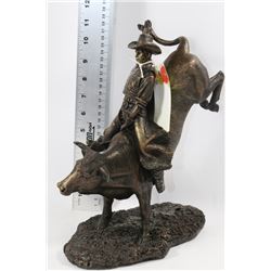 BULL RIDING STATUE
