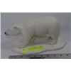 Image 1 : HAND CARVED BALSA WOOD POLAR BEAR SCULPTURE