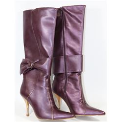 BRAND NEW LADIES PURPLE AND GOLD VIZZANO BOOTS