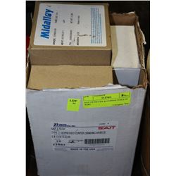 BOX OF SILVER & COPPER COILS OF WIRE