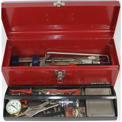 TOOL BOX WITH NEW AND USED TOOLS